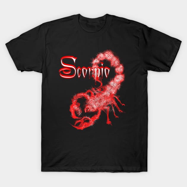 Scorpio astrology art zodiac constellation T-Shirt by starchildsdesigns